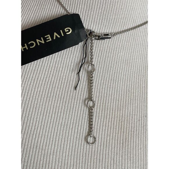 Vintage Givenchy Y-Drop Necklace Clear Brilliant Cut Crystals Teardrop NOS - Picture 3 of 7